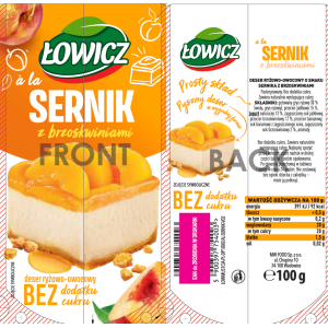 Łowicz deser ryżowo-owocowy a'la sernik z brzoskwiniami 100 g